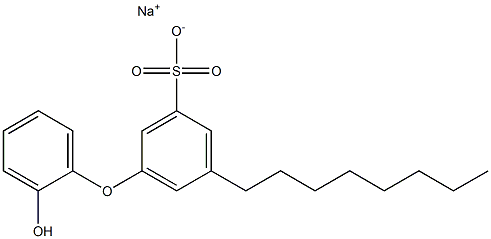 2'-Hydroxy-5-octyl[oxybisbenzene]-3-sulfonic acid sodium salt,,结构式