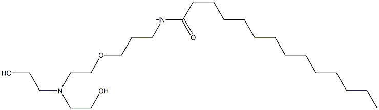 N-[3-[2-[Bis(2-hydroxyethyl)amino]ethoxy]propyl]myristamide Struktur