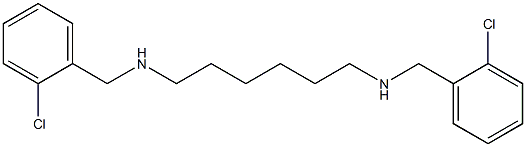 N,N'-ビス(o-クロロベンジル)-1,6-ヘキサンジアミン 化学構造式