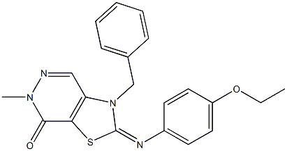 2-(4-Ethoxyphenylimino)-3-benzyl-2,3-dihydro-6-methylthiazolo[4,5-d]pyridazin-7(6H)-one Structure