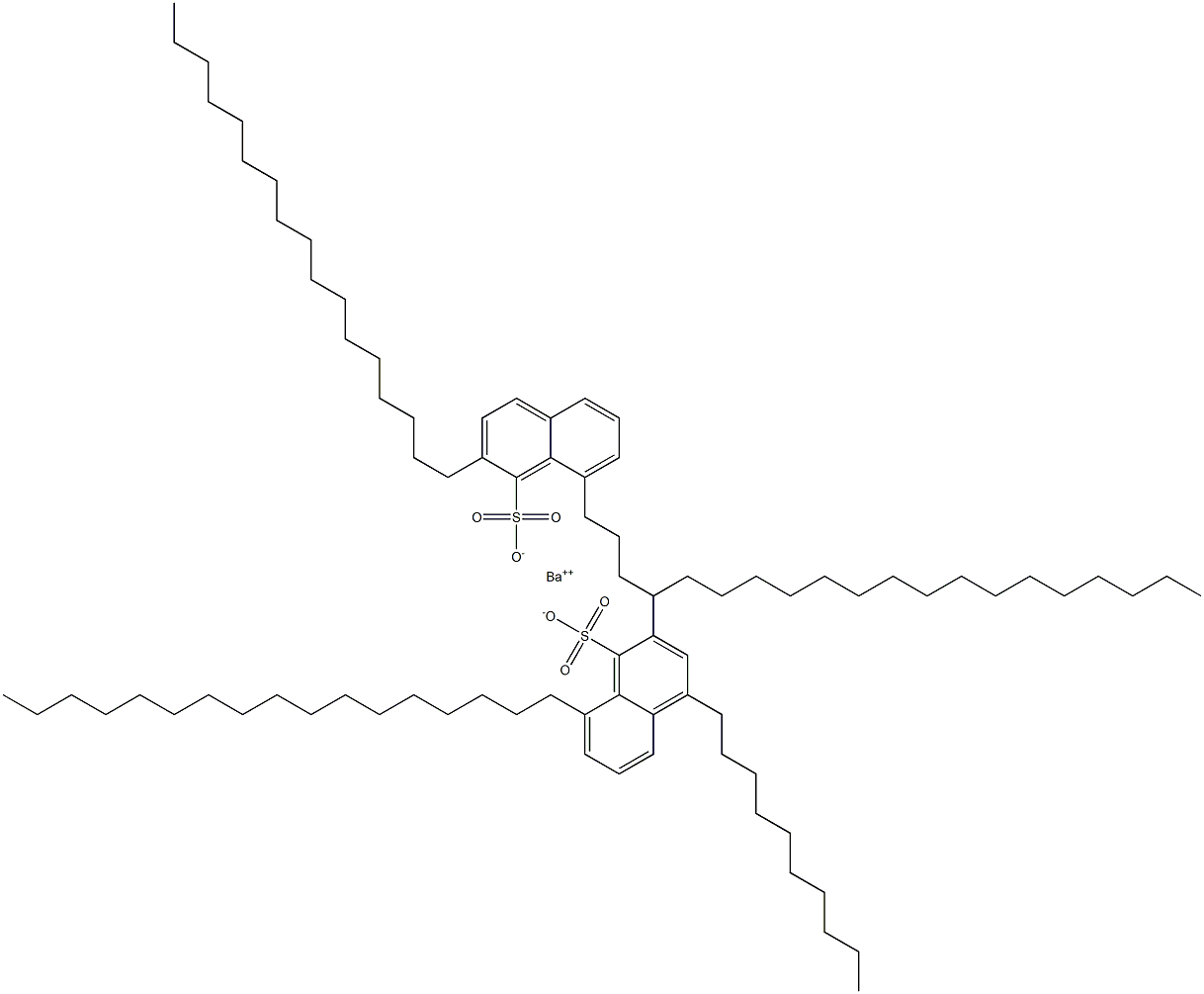 Bis(2,8-diheptadecyl-1-naphthalenesulfonic acid)barium salt,,结构式