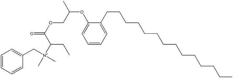 N,N-Dimethyl-N-benzyl-N-[1-[[2-(2-tetradecylphenyloxy)propyl]oxycarbonyl]propyl]aminium Structure