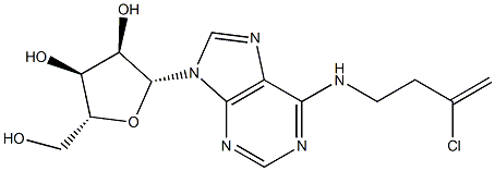 N-(3-クロロ-3-ブテニル)アデノシン 化学構造式