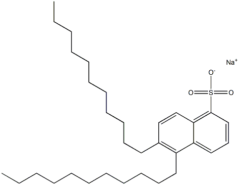 5,6-ジウンデシル-1-ナフタレンスルホン酸ナトリウム 化学構造式