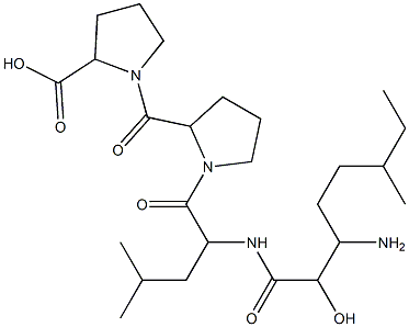 1-[1-[2-[(3-Amino-2-hydroxy-6-methyloctanoyl)amino]-4-methylvaleryl]pyrrolidin-2-ylcarbonyl]pyrrolidine-2-carboxylic acid|