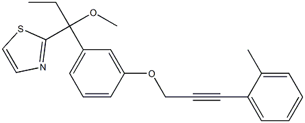 2-[1-Methoxy-1-[3-[3-(2-methylphenyl)-2-propynyloxy]phenyl]propyl]thiazole|