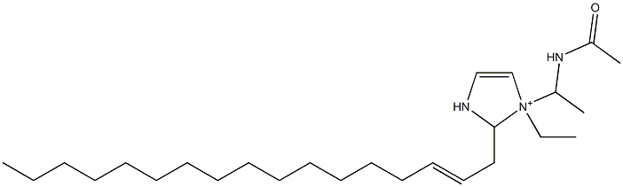 1-[1-(アセチルアミノ)エチル]-1-エチル-2-(2-ヘプタデセニル)-4-イミダゾリン-1-イウム 化学構造式