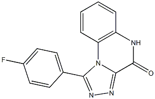 1-(4-フルオロフェニル)[1,2,4]トリアゾロ[4,3-a]キノキサリン-4(5H)-オン 化学構造式