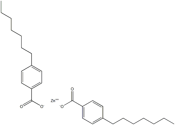 Bis(4-heptylbenzoic acid)zinc salt,,结构式