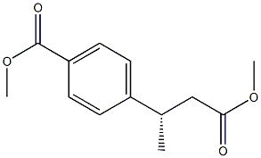 [S,(+)]-3-(p-Methoxycarbonylphenyl)butyric acid methyl ester Structure