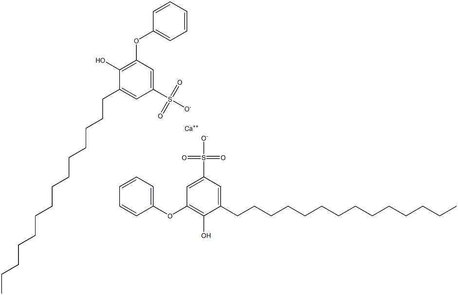 Bis(6-hydroxy-5-tetradecyl[oxybisbenzene]-3-sulfonic acid)calcium salt Structure