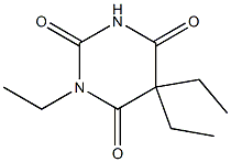 1,5,5-トリエチルバルビツル酸 化学構造式