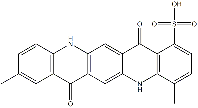 5,7,12,14-Tetrahydro-4,9-dimethyl-7,14-dioxoquino[2,3-b]acridine-1-sulfonic acid Structure