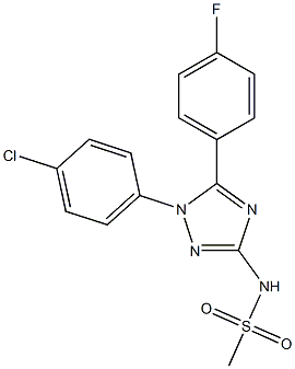 1-(4-Chlorophenyl)-5-(4-fluorophenyl)-3-((methylsulfonyl)amino)-1H-1,2,4-triazole