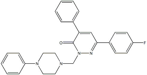 4-Phenyl-6-(4-fluorophenyl)-2-[(4-phenylpiperazino)methyl]pyridazin-3(2H)-one Structure