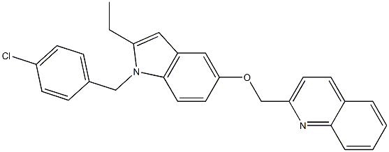 1-(4-Chlorobenzyl)-2-ethyl-5-[(quinolin-2-yl)methoxy]-1H-indole|