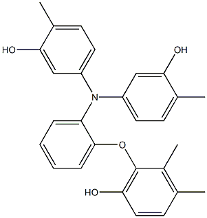 N,N-Bis(3-hydroxy-4-methylphenyl)-2-(6-hydroxy-2,3-dimethylphenoxy)benzenamine Structure