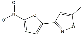 5-Methyl-3-(5-nitro-2-furyl)isoxazole,,结构式