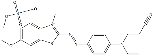 2-[p-(N-Ethyl-2-cyanoethylamino)phenylazo]-3-methyl-6-methoxybenzothiazolium methylsulfate