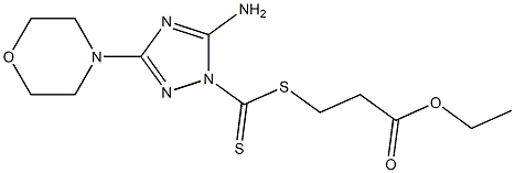 5-Amino-3-morpholino-1H-1,2,4-triazole-1-dithiocarboxylic acid 2-ethoxycarbonylethyl ester 结构式