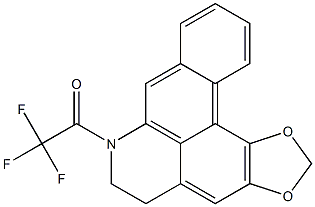 6-Trifluoroacetyl-1,2-methylenedioxy-5,6-dihydro-4H-dibenzo[de,g]quinoline 结构式