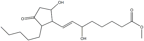 (E)-6-Hydroxy-8-(2-pentyl-3-oxo-5-hydroxycyclopentyl)-7-octenoic acid methyl ester Structure