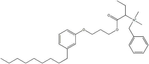 N,N-Dimethyl-N-benzyl-N-[1-[[3-(3-nonylphenyloxy)propyl]oxycarbonyl]propyl]aminium Structure