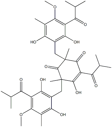  3,5-Bis[[2,6-dihydroxy-4-methoxy-3-methyl-5-(2-methylpropanoyl)phenyl]methyl]-2-hydroxy-3,5-dimethyl-1-(2-methylpropanoyl)-1-cyclohexene-4,6-dione