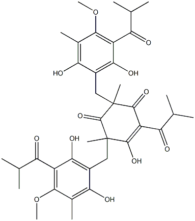 3,5-Bis[[2,6-dihydroxy-4-methoxy-3-methyl-5-(2-methylpropanoyl)phenyl]methyl]-2-hydroxy-3,5-dimethyl-1-(2-methylpropanoyl)-1-cyclohexene-4,6-dione