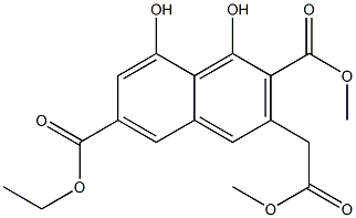 1,8-Dihydroxy-6-(ethoxycarbonyl)-2-(methoxycarbonyl)-3-naphthaleneacetic acid methyl ester