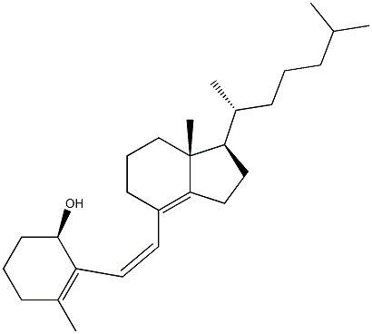 (4R,6Z)-9,10-Secocholesta-5(10),6,8(14)-trien-4-ol Structure