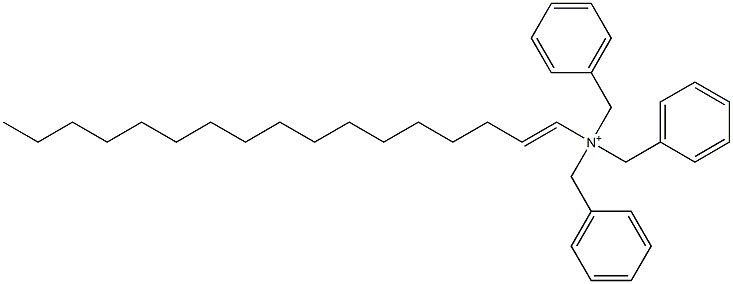 (1-Heptadecenyl)tribenzylaminium Structure