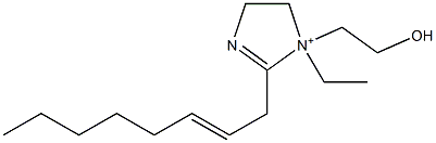 1-Ethyl-1-(2-hydroxyethyl)-2-(2-octenyl)-2-imidazoline-1-ium Struktur