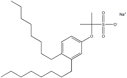 2-(3,4-Dioctylphenoxy)propane-2-sulfonic acid sodium salt Structure