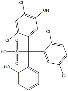 (2,5-Dichlorophenyl)(2,4-dichloro-5-hydroxyphenyl)(2-hydroxyphenyl)methanesulfonic acid Struktur