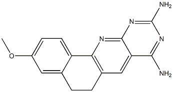 3-メトキシ-5,6-ジヒドロベンゾ[h]ピリミド[4,5-b]キノリン-8,10-ジアミン 化学構造式
