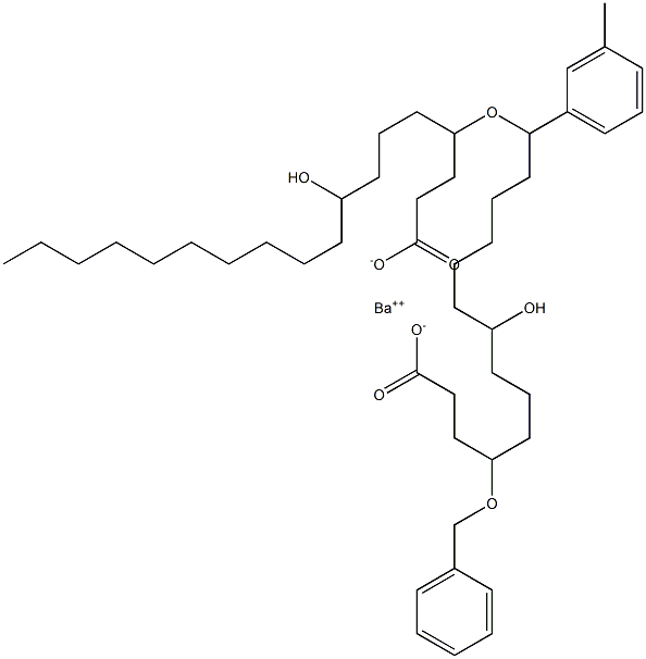 Bis(4-benzyloxy-8-hydroxystearic acid)barium salt 结构式