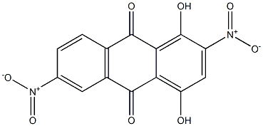 1,4-Dihydroxy-2,6-dinitroanthraquinone Structure