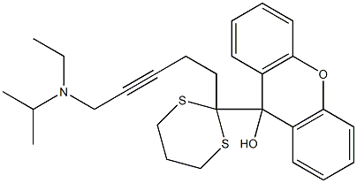  9-[2-[5-(N-Ethyl-N-isopropylamino)-3-pentynyl]-1,3-dithian-2-yl]-9H-xanthen-9-ol