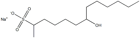 7-Hydroxytridecane-2-sulfonic acid sodium salt Struktur