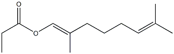 Propionic acid 2,7-dimethyl-1,6-octadienyl ester,,结构式