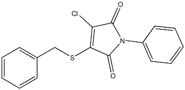 1-Phenyl-3-benzylthio-4-chloro-1H-pyrrole-2,5-dione,,结构式