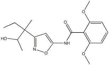 N-[3-(1-エチル-1-メチル-2-ヒドロキシプロピル)-5-イソオキサゾリル]-2,6-ジメトキシベンズアミド 化学構造式