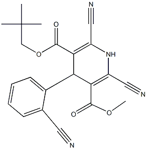 4-(2-Cyanophenyl)-2-cyano-6-cyano-1,4-dihydropyridine-3,5-dicarboxylic acid 3-methyl 5-neopentyl ester