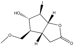 (1R,5R,6S,7S,8R)-7-Hydroxy-8-iodo-6-methoxymethyl-2-oxabicyclo[3.3.0]octan-3-one,,结构式