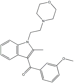 3-(3-Methoxybenzoyl)-2-methyl-1-[2-morpholinoethyl]-1H-indole Structure