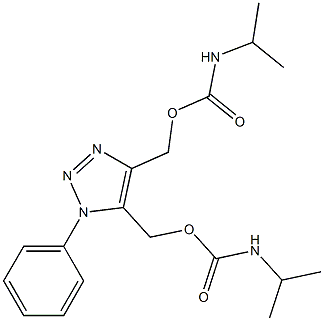 1-(Phenyl)-1H-1,2,3-triazole-4,5-dimethanol bis(N-isopropylcarbamate) Structure