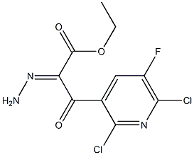 3-[2,6-Dichloro-5-fluoropyridin-3-yl]-3-oxo-2-hydrazonopropionic acid ethyl ester 结构式