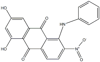 1-Anilino-5,7-dihydroxy-2-nitroanthraquinone Struktur