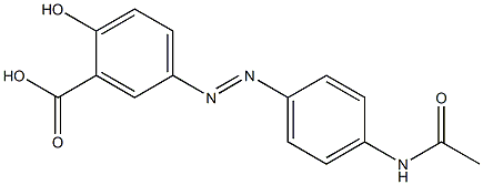 5-[p-(アセチルアミノ)フェニルアゾ]-2-ヒドロキシ安息香酸 化学構造式